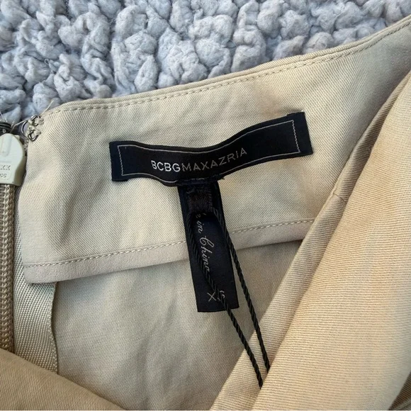 NWT BCBGMaxAzria Tan Jacklin Tie-Front Pants - Picture 6 of 8